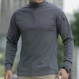Men's Tactical Camo Frog Suit: Long Sleeve, Wear-Resistant Training Top
