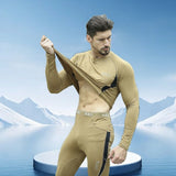 Men’s Tactical Thermal Underwear Set – Fleece-Lined Quick-Drying Compression Sportswear for Outdoor & Fitness
