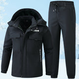 Winter Velvet Workwear Set – Thickened, Water-Repellent & Wear-Resistant Jacket