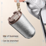 Luxury Pure Titanium Insulated Tumbler with Carry Strap – Portable Straight Cup