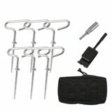 Winter Ice Fishing Ground Nail Kit – Heavy-Duty Ice Nails with Hammer & Tactical Bag