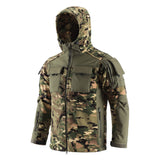 Men’s Outdoor Camouflage Fleece Jacket – Warm Spliced Tactical Fleece Coat, No.3 Heavy Fleece Liner, Winter Outdoor Running Cycling Snow Sports Jacket