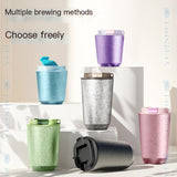 Luxury Pure Titanium Insulated Tumbler with Carry Strap – Portable Straight Cup