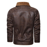 Men’s WWII Aviator Leather Jacket – Fur Lined Bomber Flight Coat
