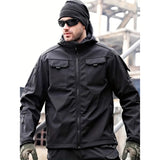 Men’s Tactical Soft Shell Jacket – Waterproof, Windproof & Warm Outdoor Hooded Coat
