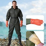 Full-Body Waterproof Waders with Steel Bottom – Durable One-Piece Fishing & Wading Pants