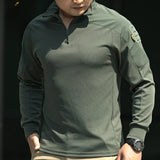 Men's Tactical Camo Frog Suit: Long Sleeve, Wear-Resistant Training Top