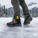 Retractable Ice Nail Life-Saving Cones, Winter Ice Fishing Emergency Safety Gear, Silicone & Stainless-Steel Rescue Spikes, Cold-Weather Survival Tool Set