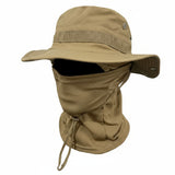 Camouflage Round-Brim Hat & Hood Set – Outdoor Windproof Mountaineering Fisherman Hat