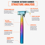 TC4 Titanium Hammer | 5-in-1 Survival & Emergency Tool