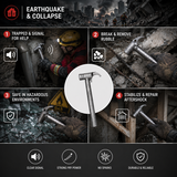 TC4 Titanium Hammer | 5-in-1 Survival & Emergency Tool
