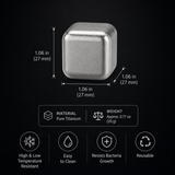 Titanium Whiskey Stones - Reusable Ice Cubes, Chill Without Dilution