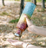 Titanium Insulated Water Bottle – 750ml Ultralight Flask with Handcrafted Ice Crackle Design