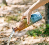Titanium Insulated Water Bottle – 750ml Ultralight Flask with Handcrafted Ice Crackle Design