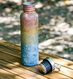 Titanium Insulated Water Bottle – 750ml Ultralight Flask with Handcrafted Ice Crackle Design