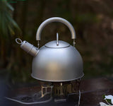 Titanium Whistling Stovetop Kettle – 2000ml Ultralight Pure Titanium Tea Kettle for Camping & Home Use