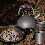 Titanium Whistling Stovetop Kettle – 2000ml Ultralight Pure Titanium Tea Kettle for Camping & Home Use