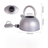 Titanium Whistling Stovetop Kettle – 2000ml Ultralight Pure Titanium Tea Kettle for Camping & Home Use