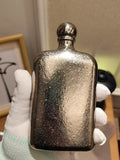 Titanium Wine Flask – Ultralight 8oz, Handcrafted Ice Crackle Pattern for Camping & Hiking