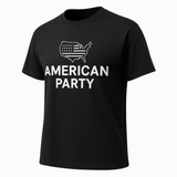 American Party 100% Cotton T-Shirt – Lightweight Slub Crew Neck Tee for Men