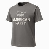 American Party 100% Cotton T-Shirt – Lightweight Slub Crew Neck Tee for Men