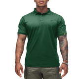 Quick Dry Tactical Short Sleeve Lapel Neck Polo Shirt