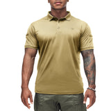 Quick Dry Tactical Short Sleeve Lapel Neck Polo Shirt