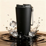 Luxury Pure Titanium Insulated Tumbler with Carry Strap – Portable Straight Cup