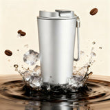 Luxury Pure Titanium Insulated Tumbler with Carry Strap – Portable Straight Cup