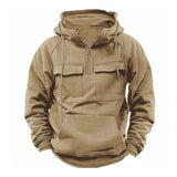 Vintage Windproof Warm Thickened Multi-pocket Hoodie