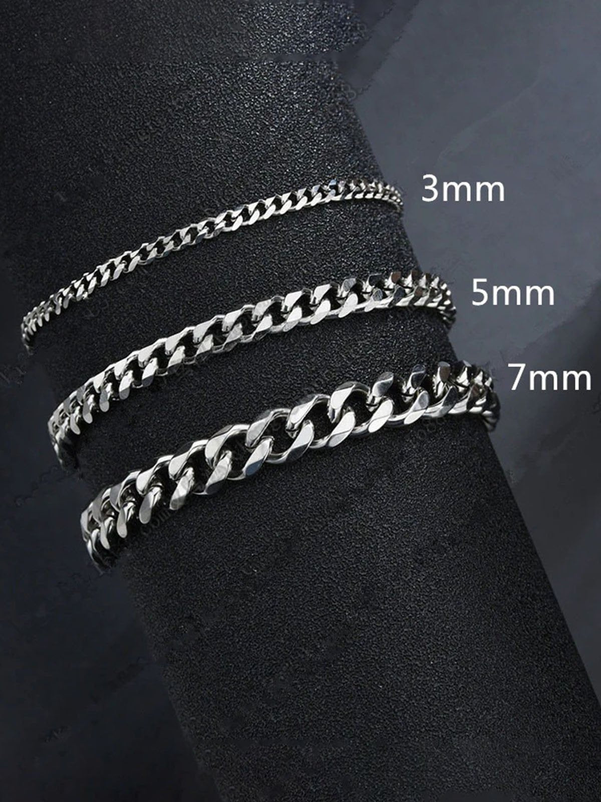 Men's Six Sides Milled Stainless Steel Bracelet
