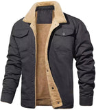 Men's Coats and Jackets Cutler Bomber Jacket Winter Outdoor Work Fluffy Jacket