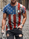 Mens retro casual short sleeve t-shirt