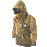 Men's Warm Hooded Mask Sweatshirt Military Long Sleeve