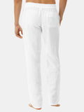 Men's Casual Cotton Linen Pants  Loose Breathable Long Trousers