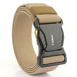 Men's Tactical Quick Release Buckle Stretch Nylon Braided Belt