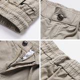 Men's Outdoor Solid Color Loose Multi-pocket Cargo Shorts