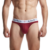 Men's Solid Color Low-waist Cotton Underwear