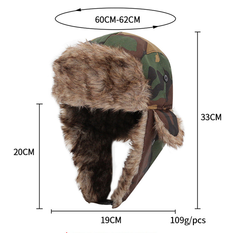 Men's Outdoor Camouflage Windproof Warm Fleece Ear Protection Hat