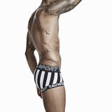 Men's Fashion Casual Vertical Striped Boxer Briefs