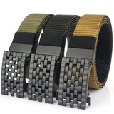 Men's Outdoor Tactical Toothless Rotating Automatic Buckle Nylon Belt