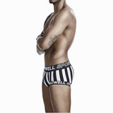 Men's Fashion Casual Vertical Striped Boxer Briefs