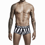 Men's Fashion Casual Vertical Striped Boxer Briefs