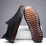 Men's Soft Sole Soft Leather Breathable Light Casual Driving Shoes
