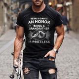 Being A Dad Is An Honor Being A Grandfather Is Priceless Men's T-Shirt