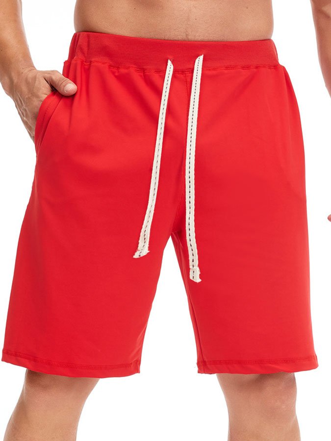 Men's Casual Loose Drawstring Quick Dry Sports Beach Shorts