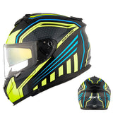 Full Face Racing Helmet Dual Visors Carbon Motorcycle Helmet