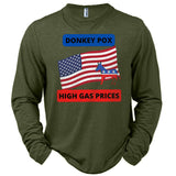 Donkey Pox And High Gas Prices Men's Fun Graphic Printed Cotton Long Sleeve T-Shirt