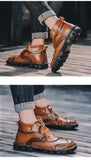 Men's Soft And Breathable Mid-high Anti-skid Retro Boots Tooling Shoes
