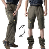Men's Hiking Pants Stretch Convertible Quick Dry Lightweight Zip Off Outdoor Travel